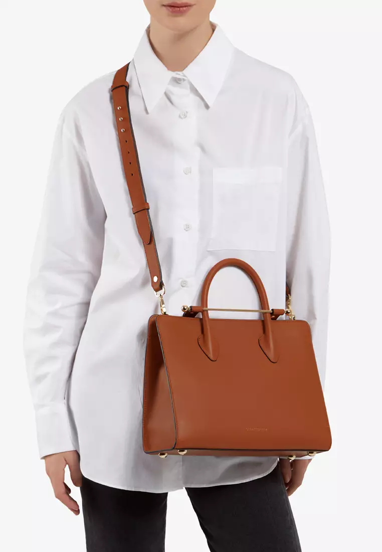 The Strathberry Midi Tote - Chestnut