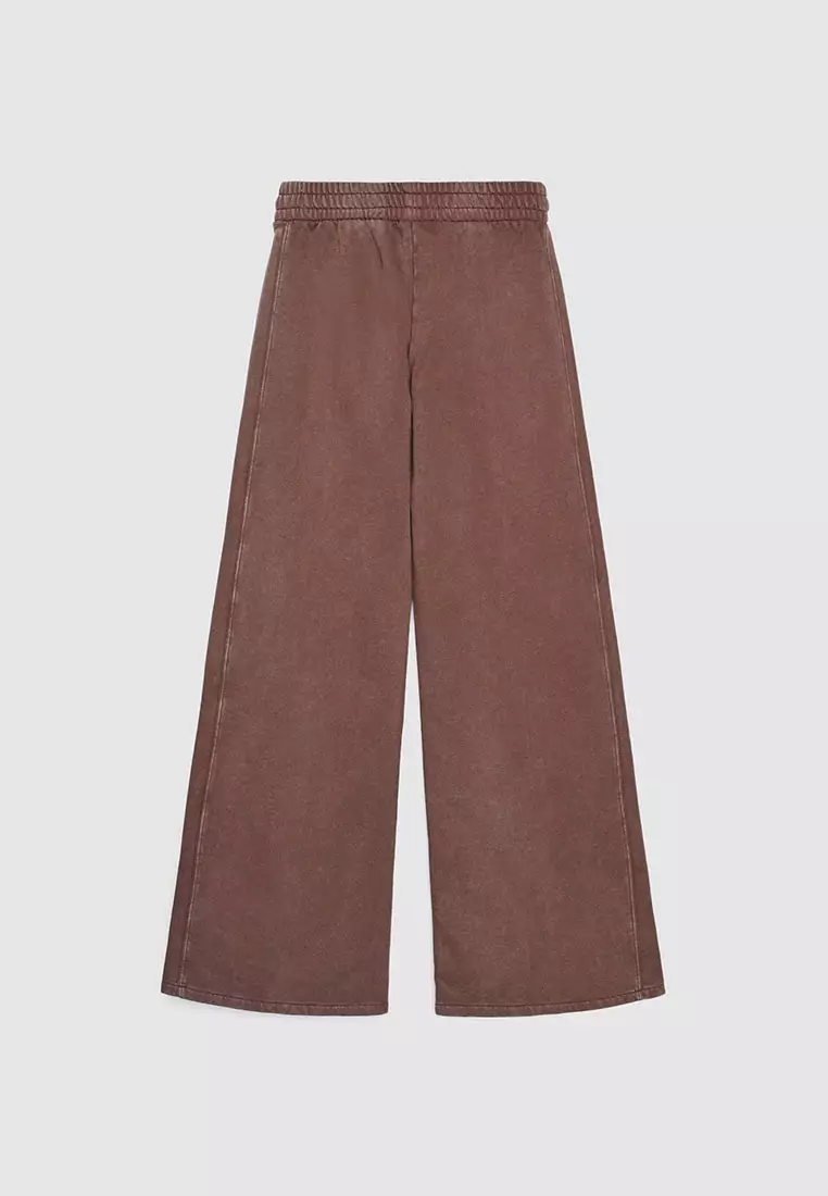 Women's Pintuck Wide-Leg Sweatpants