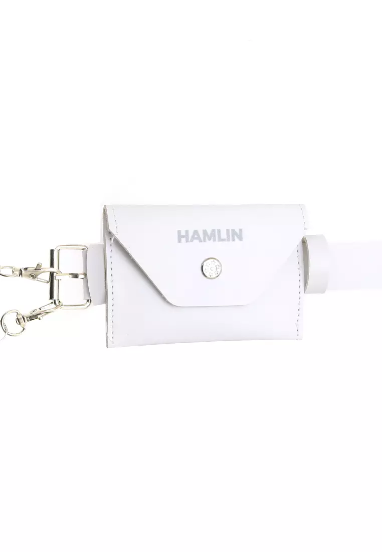 Imani Ikat Pinggang Wanita with Mini Wallet Multifunction Material Leather ORIGINAL - White