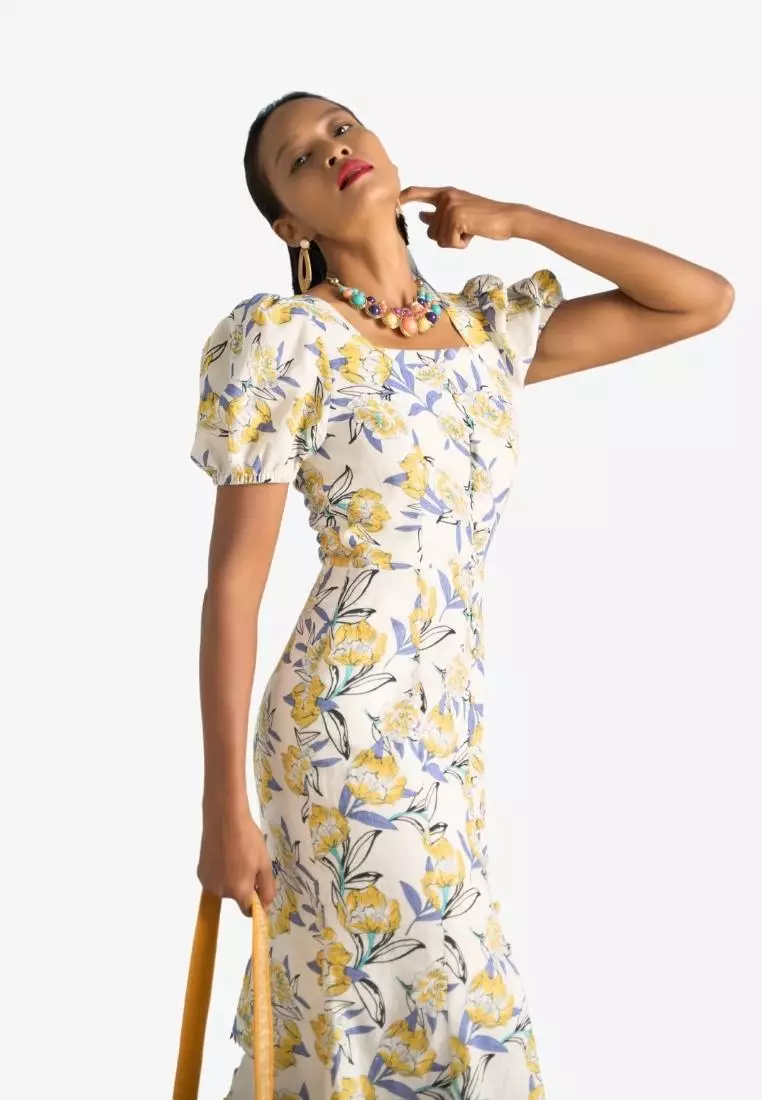 New Linen New Horizon Midi Linen Dress