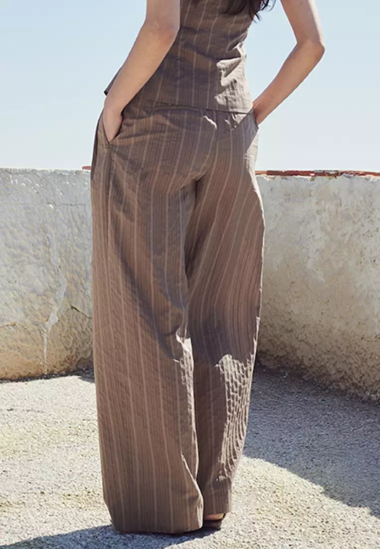 High-Waist Straight Trousers