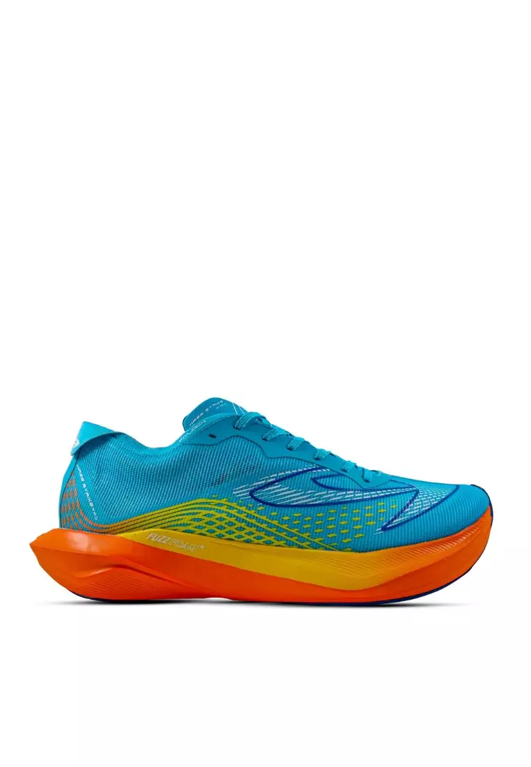 910 Nineten Haze Strike Pro Sepatu Lari - Biru Cyan/Jingga/Kuning