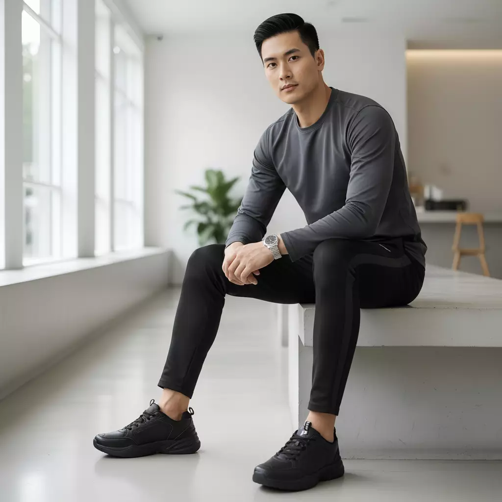 PAULMAY - Sepatu Sneakers Aeron Series Black