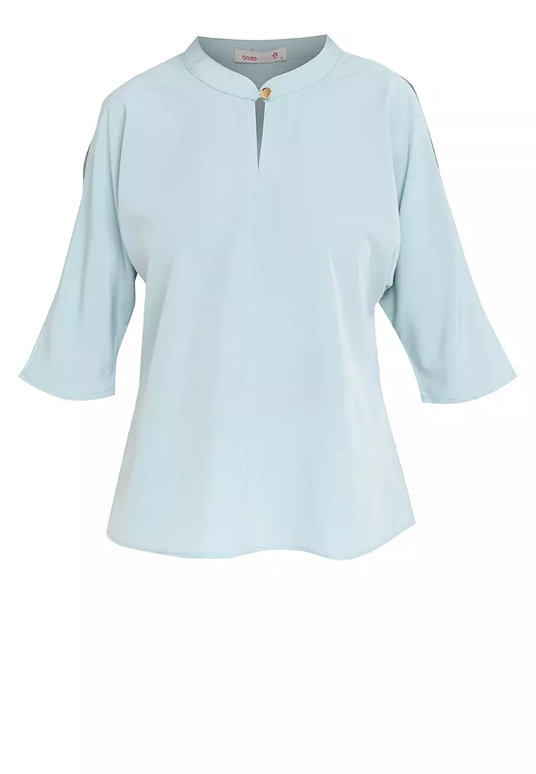 Leith Batwing Blouse with Shoulder Slit