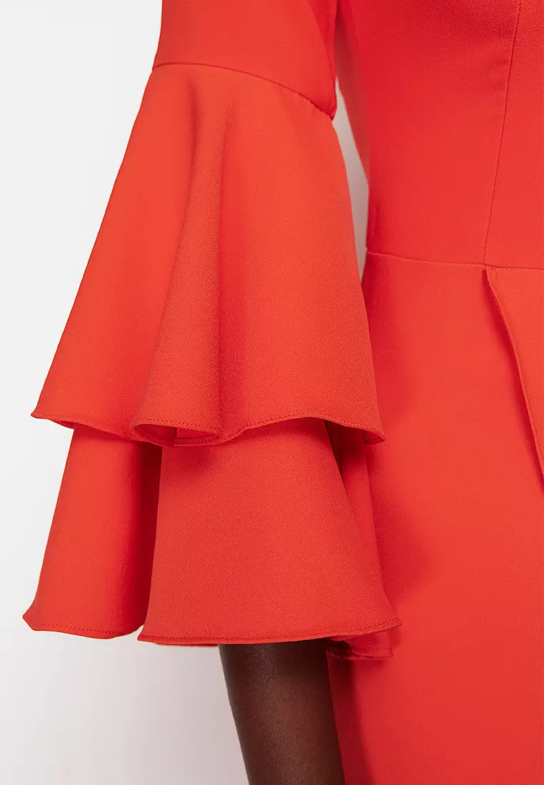 Front Slit Midi Dress