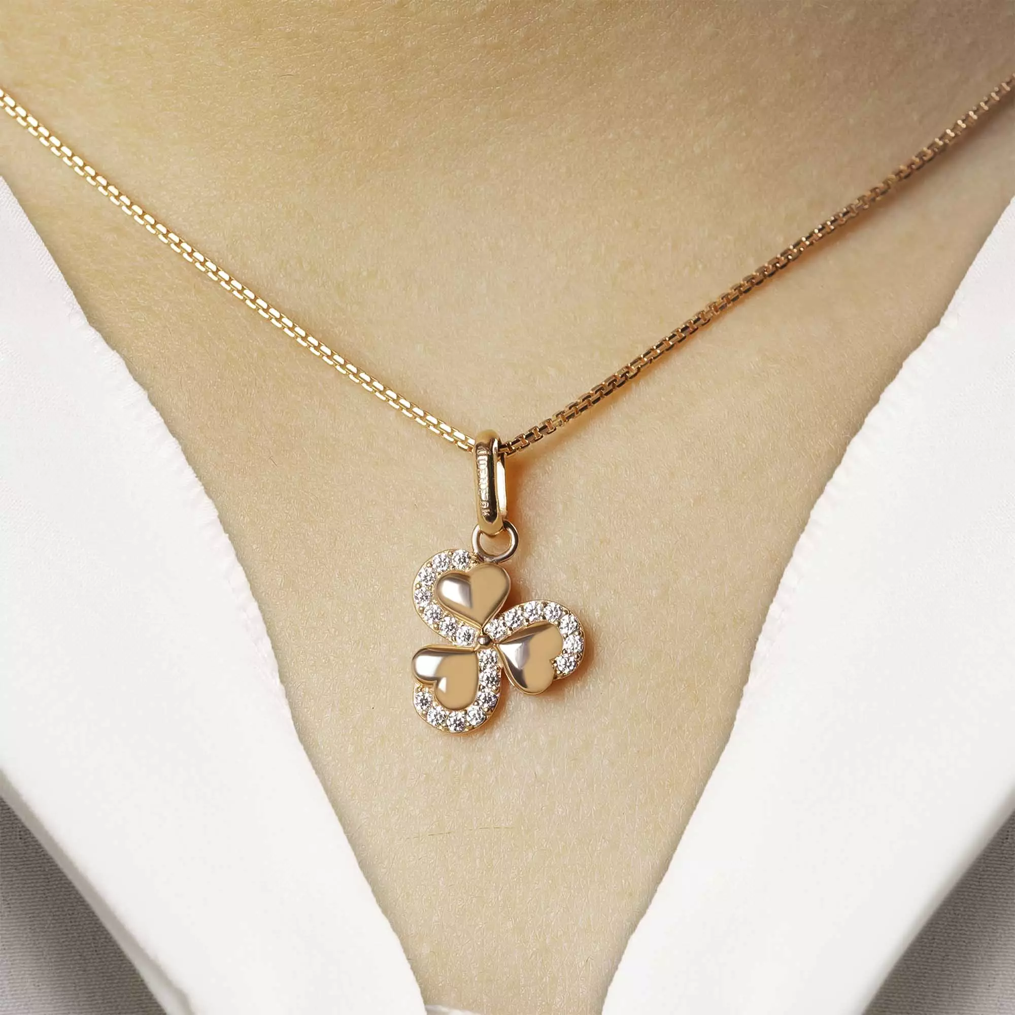 Liontin Emas 7k - Emery Gold Pendant - Adorn Collection 01 - Juene Jewelry