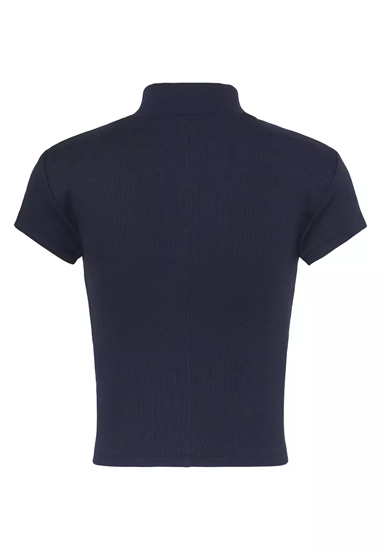 Monologo Patch Rib Zip Top - Calvin Klein Jeans