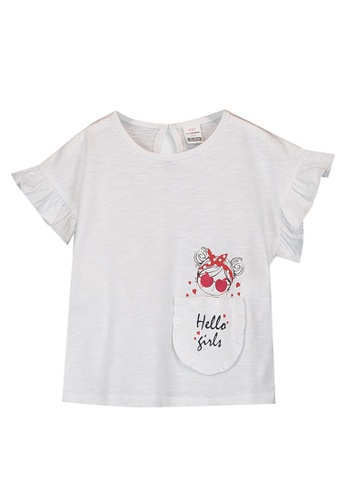 LC Waikiki 白色 Baby Girl Printed Cotton T-Shirt 6602CKA622D853GS_1