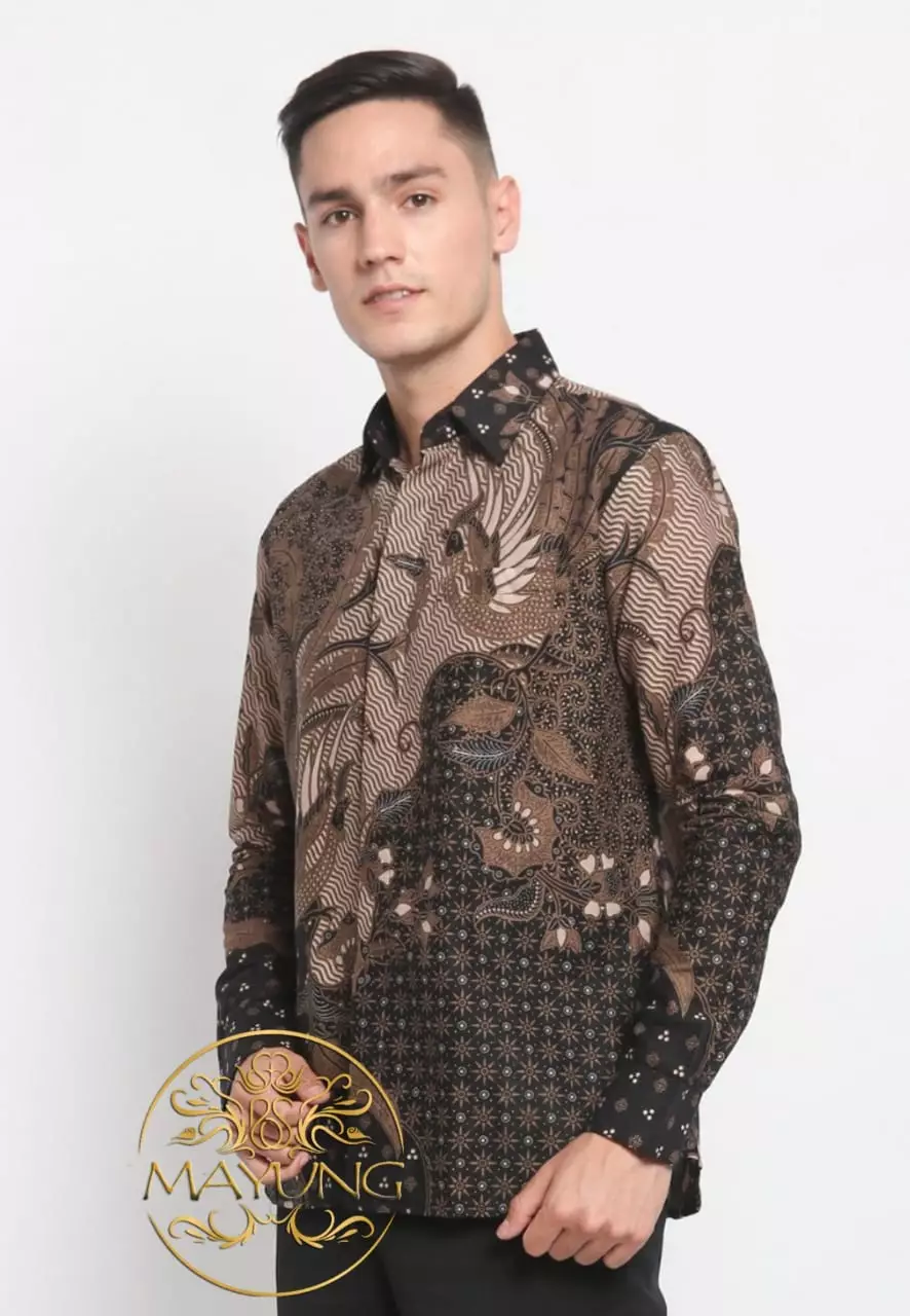 Indra Kemeja Batik Pria Premium Slimfit Modern Lengan Panjang