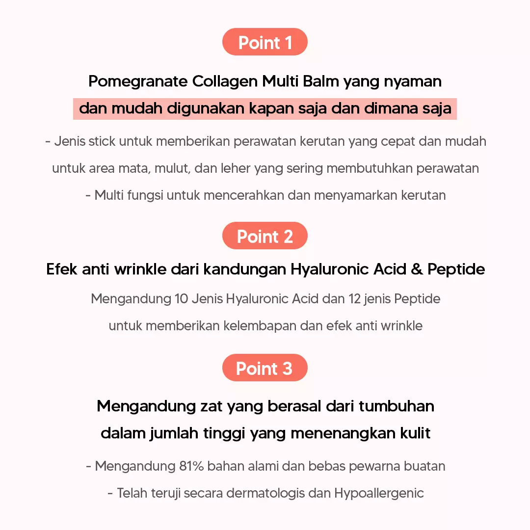 Holika Holika Enprani Wrinkle Care Pomegranate Collagen Stick | Multi Balm