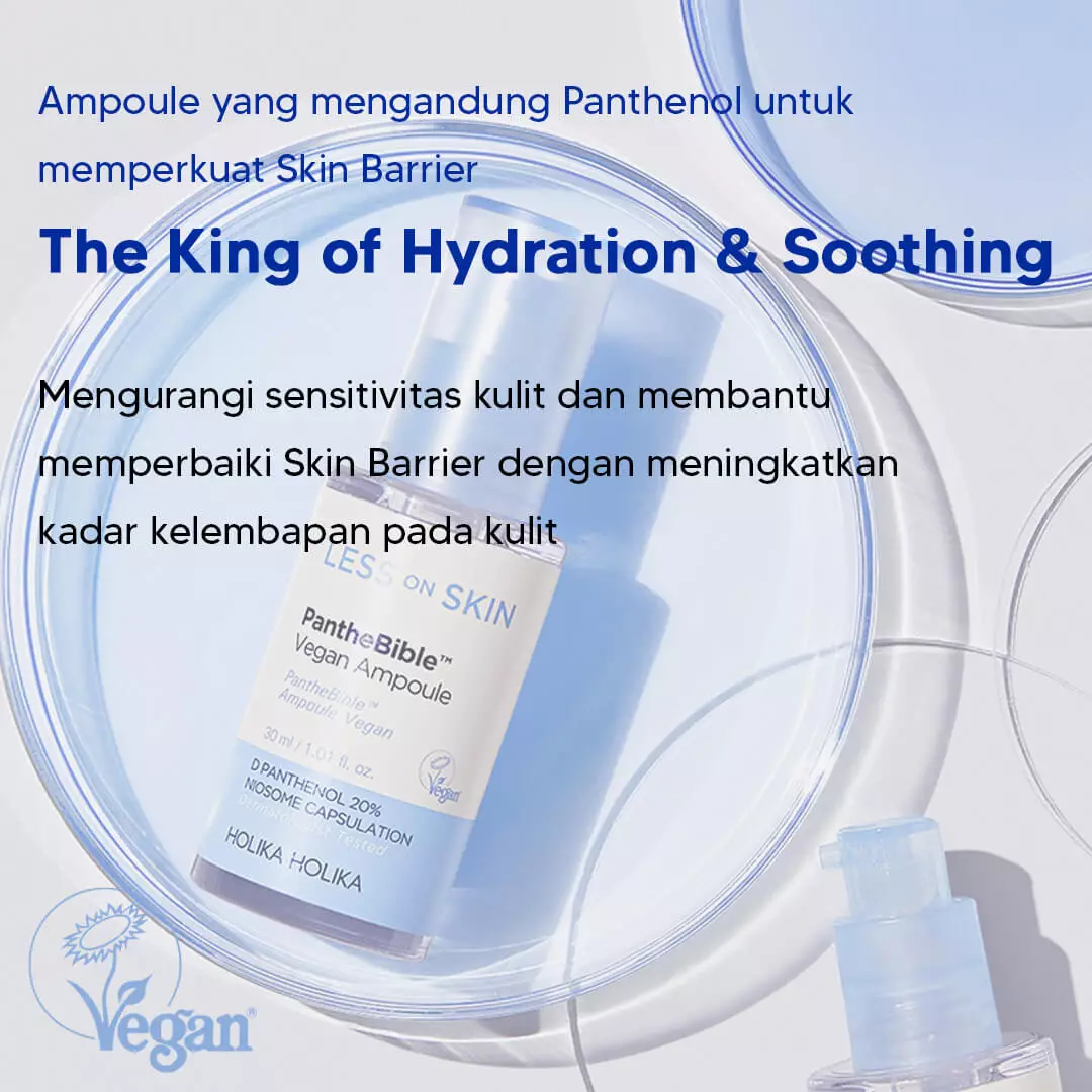 Holika Holika Less on Skin PantheBible Vegan Ampoule | Skin Barrier Serum (FREE Pad 3 Sheets)