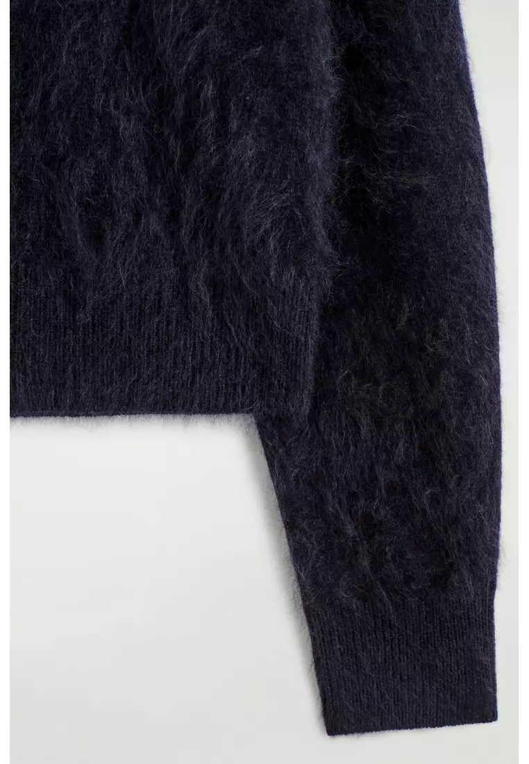 BRUSHED MERINO WOOL CARDIGAN