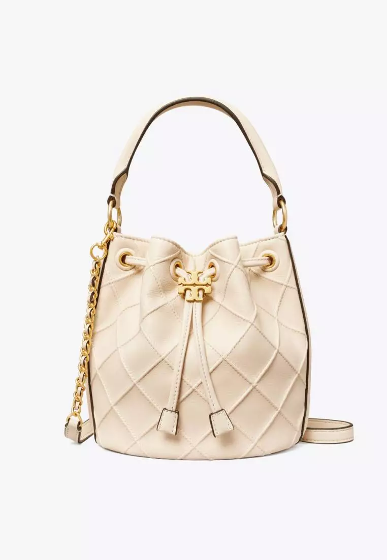Tory Burch Fleming Soft Small Bucket Bag New Cream