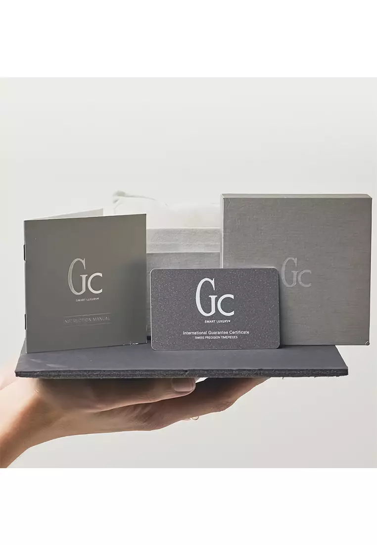 Gc Guess Collection - Jam Tangan Wanita - Rosegold - Blue Rubber Strap - Y34001L7