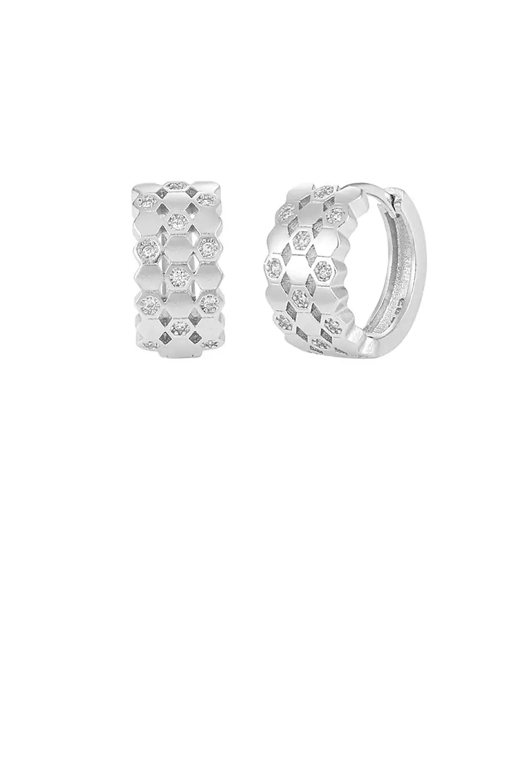 Cz hot sale huggie earrings
