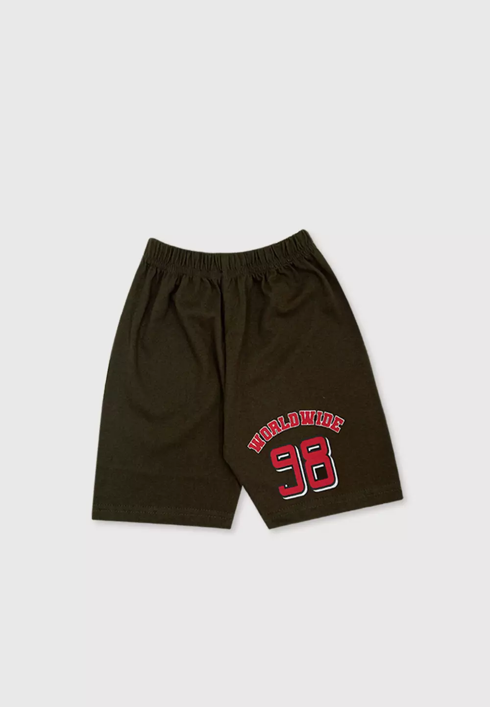 Wakakids Setelan Anak Laki Laki Baju Singlet Usia 6 Bulan Hingga 5 Tahun Set Celana Kaos Motif Worldwide 98 4082 Cokelat