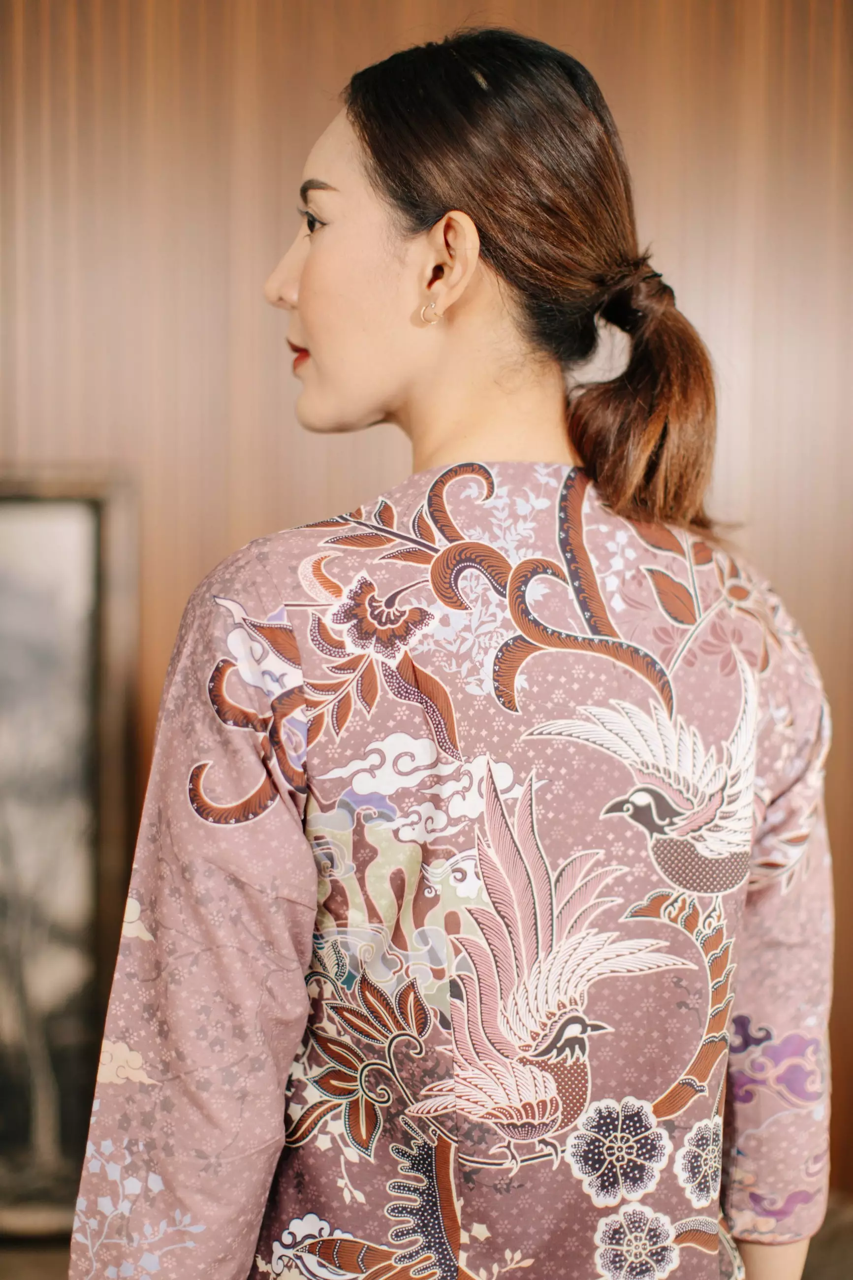 Namora Lilac Blouse Wanita  Digital Print