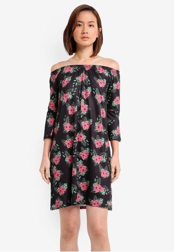  Jual  ZALORA Essential Loose Off Shoulder Dress  With Flared 