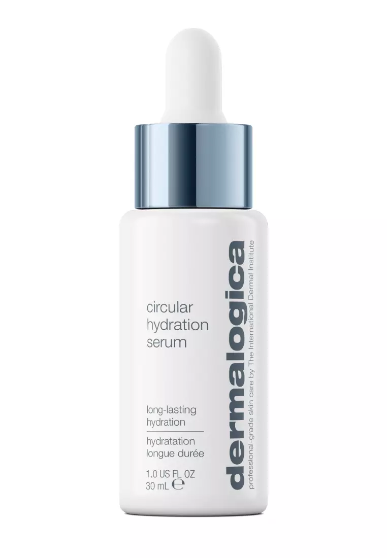 circular hydration serum with hyaluronic acid, deeply hydrates and replenishes