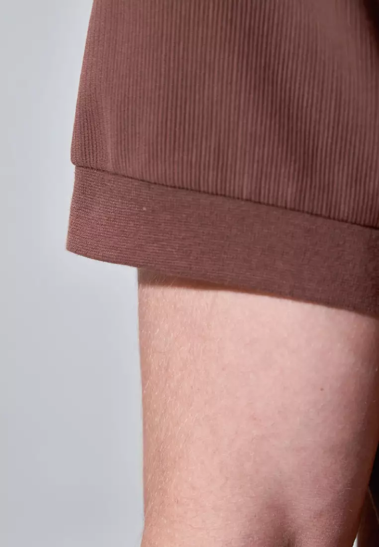 Caremal Cool Sensation Vertical Stripe High-neck T-shirt