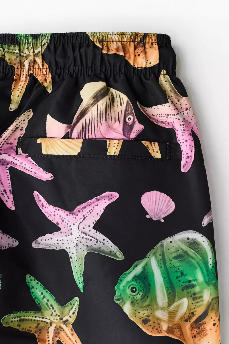 Patterned swim shorts