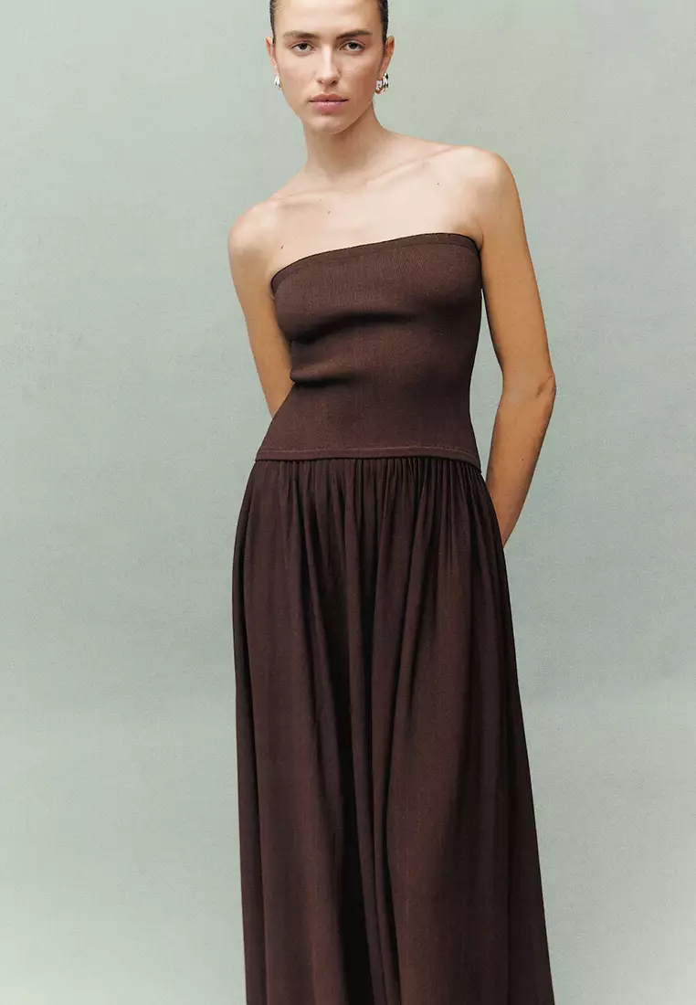 Combined Strapless Dress