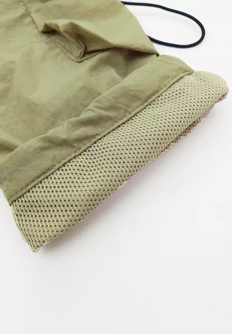 Wakakids Celana Panjang Anak Unisex Cargo Pants Serut Jogger Parasut 055 Vench Putih