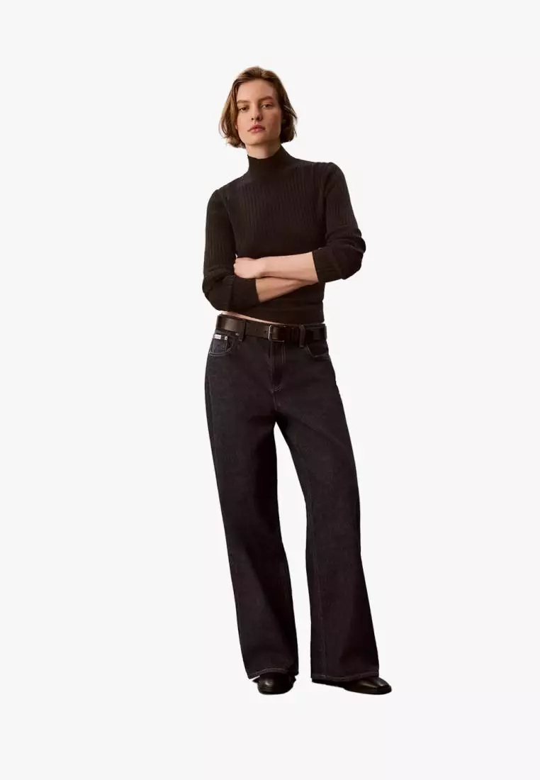 Jual Calvin Klein Calvin Klein - Low-Rise Baggy Fit Indigo Denim ...
