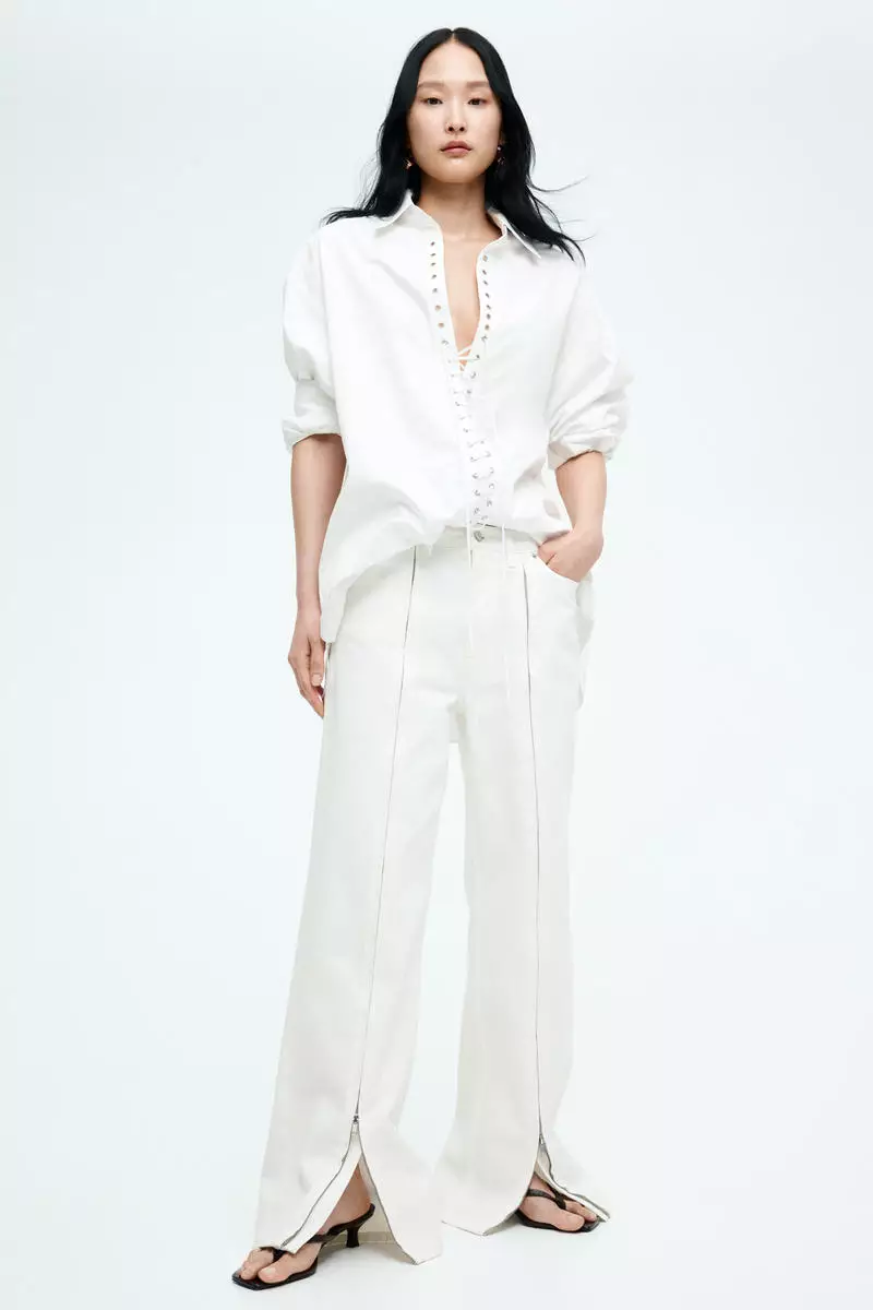 Buy H&M Zip-front jeans 2026 Online | ZALORA
