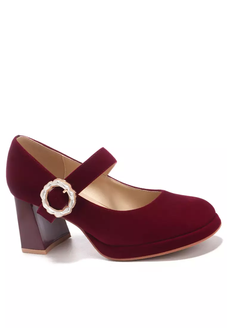 Discount on Twenty Eight Shoes  shoes - SKU: 6cm Strap Suede Mary Jane Shoes By2465-10