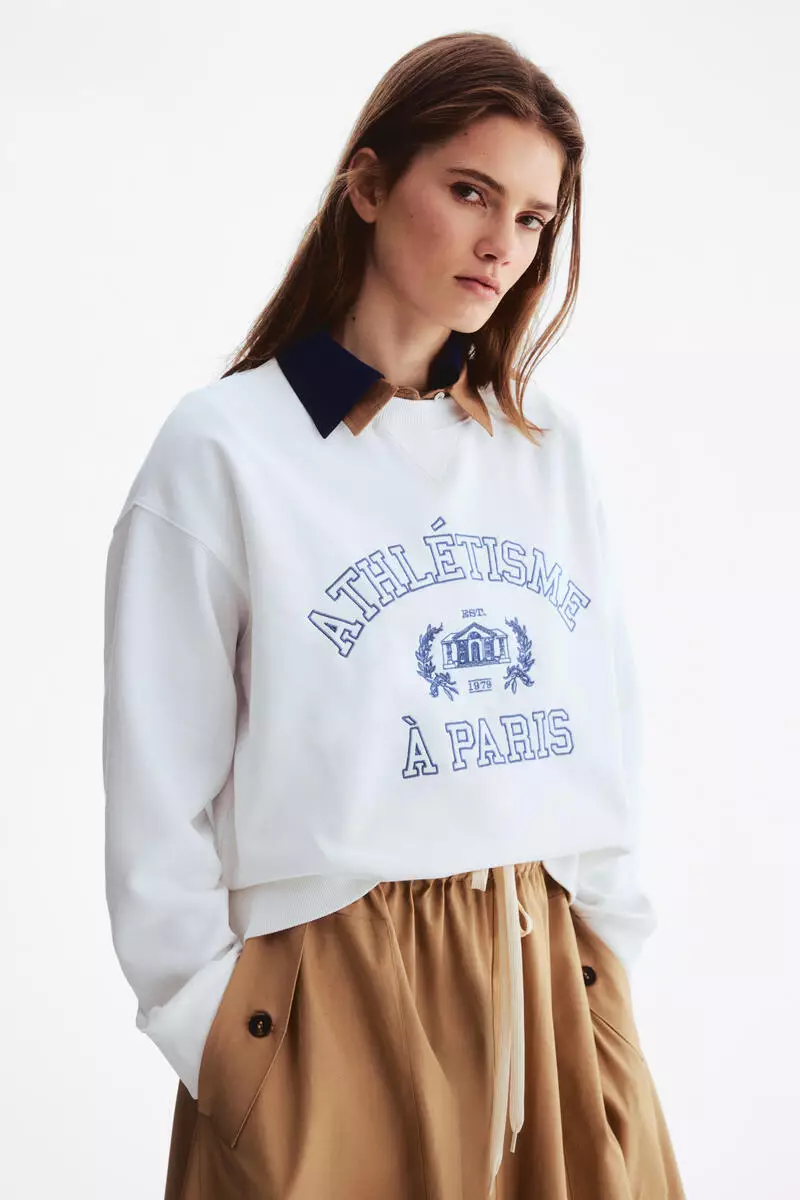 Motif-detail sweatshirt