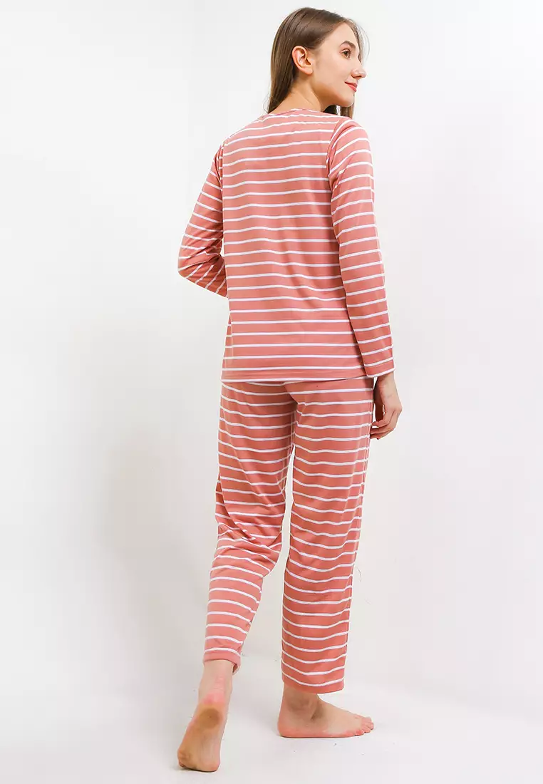 Pyjama Baju Tidur Long Sleeve Long Pants Sleepwear