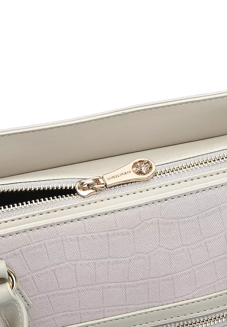 Women's Top Handle Bag / Sling Bag / Crossbody Bag - Beige