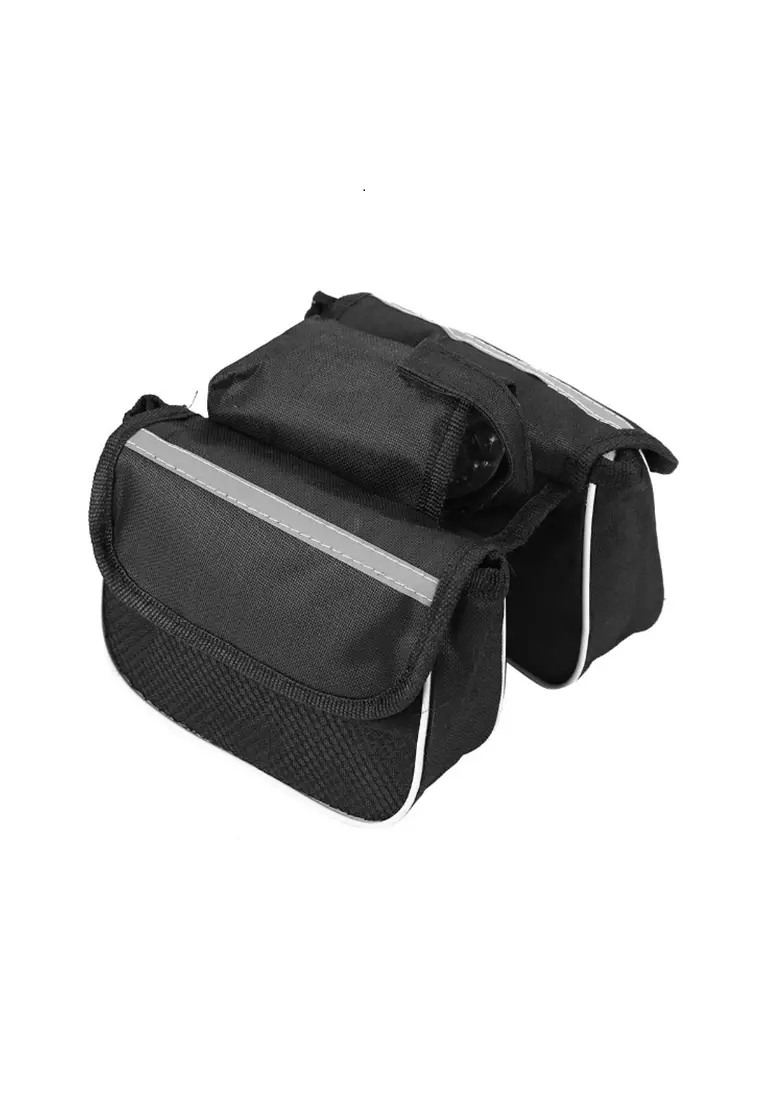 Qian Tas Perlengkapan Sepeda Two Side Saddle Pack Waterproof Nylon Material ORIGINAL - Black