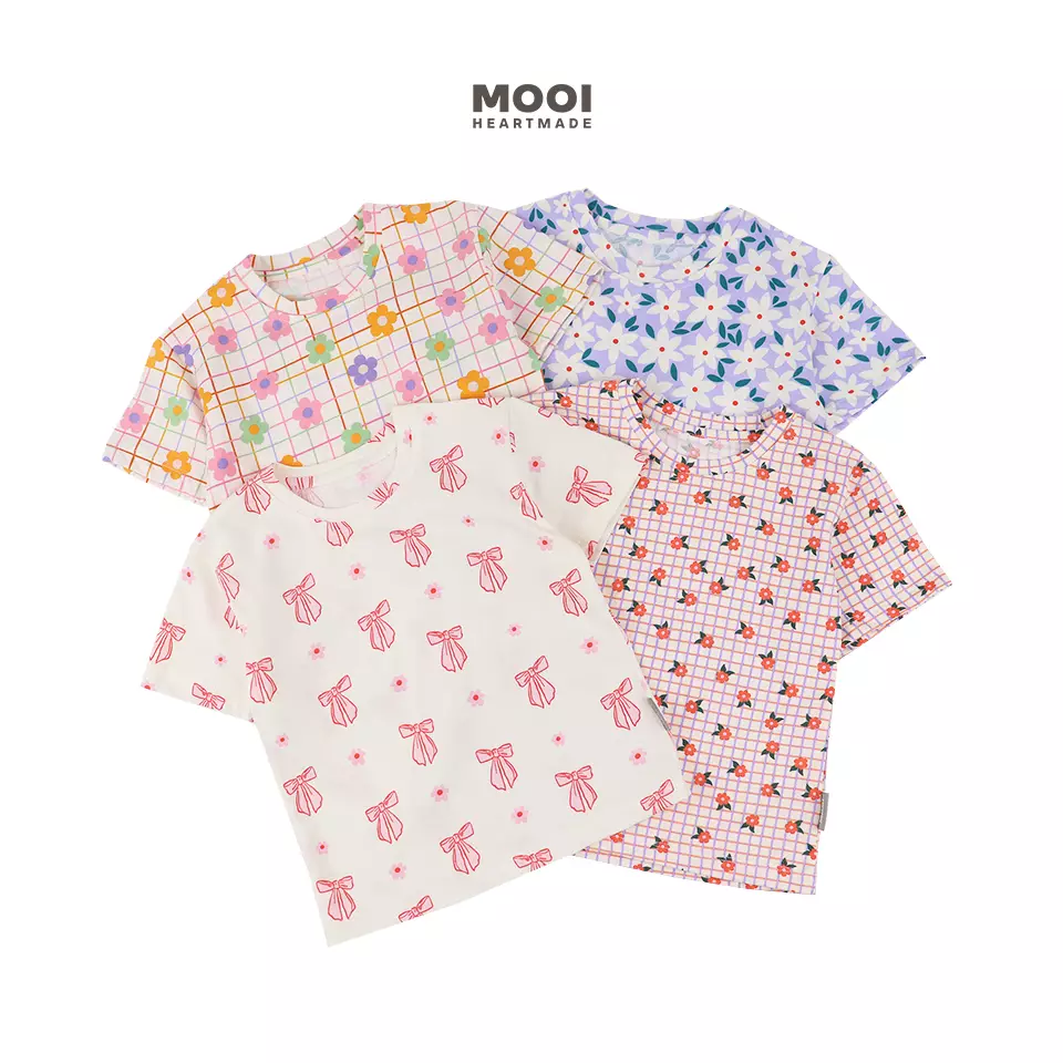Mooi Atasan Anak Perempuan T-shirt Print - Butter Cream