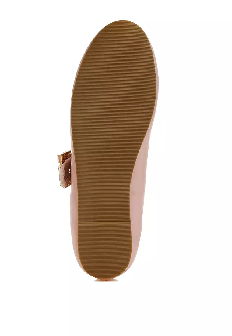 Brooch Mary Jane Sandals in Pink