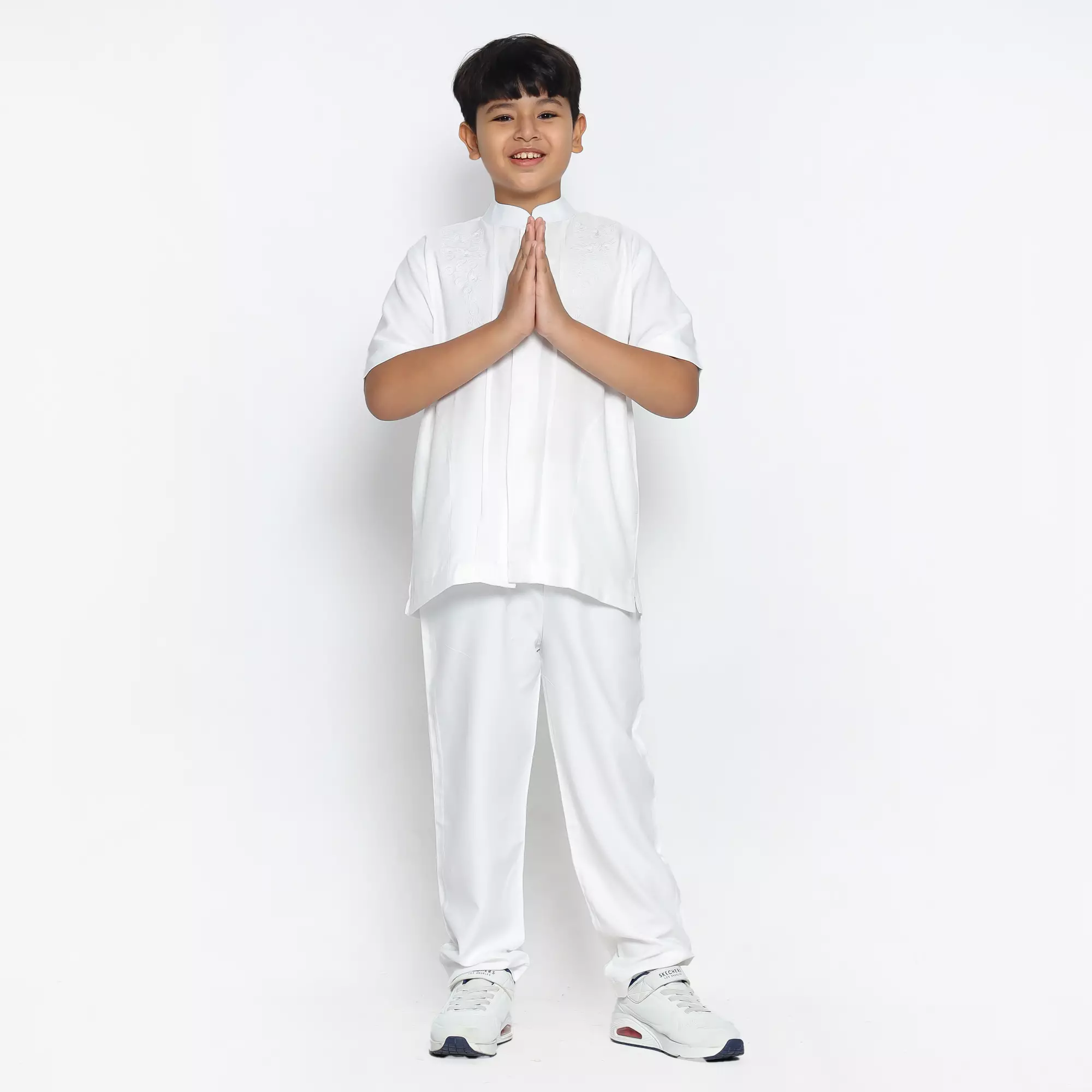 Baju Koko Anak KKA 41 White Lengan Pendek