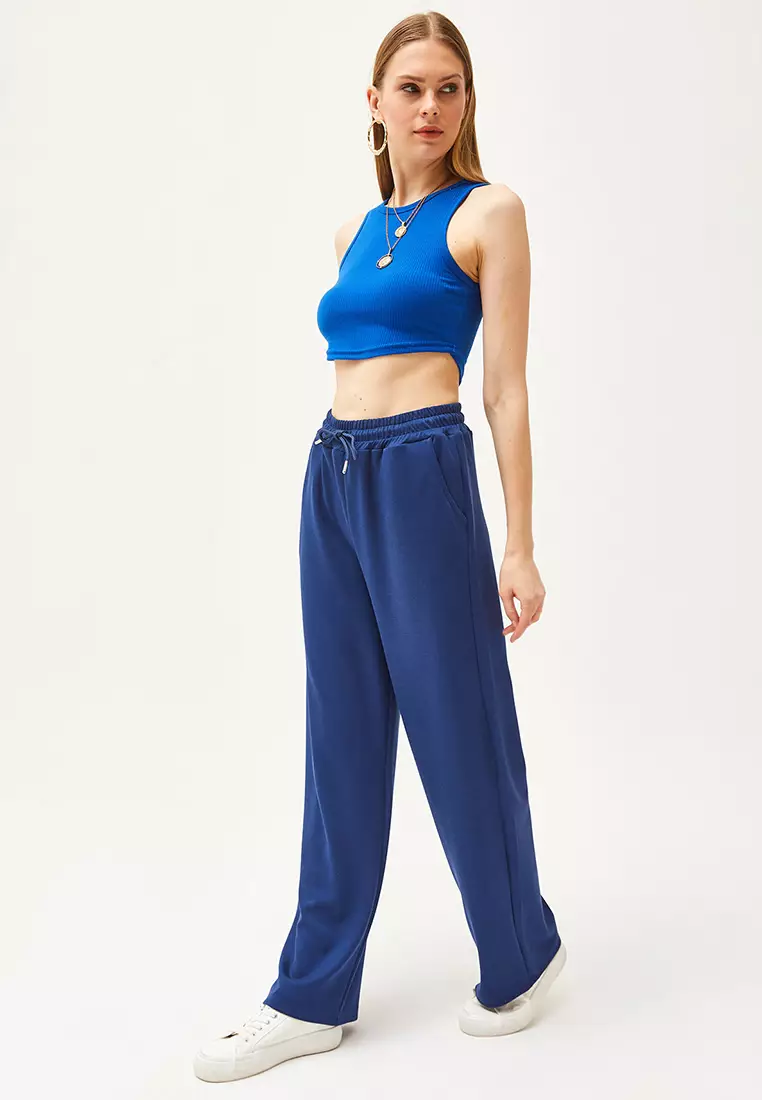 Pockets Modal Palazzo Sweatpants