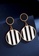 CELOVIS black and white and gold CELOVIS - Stella in Black and White Striped Drop Earrings 3FBF8AC57FB101GS_3