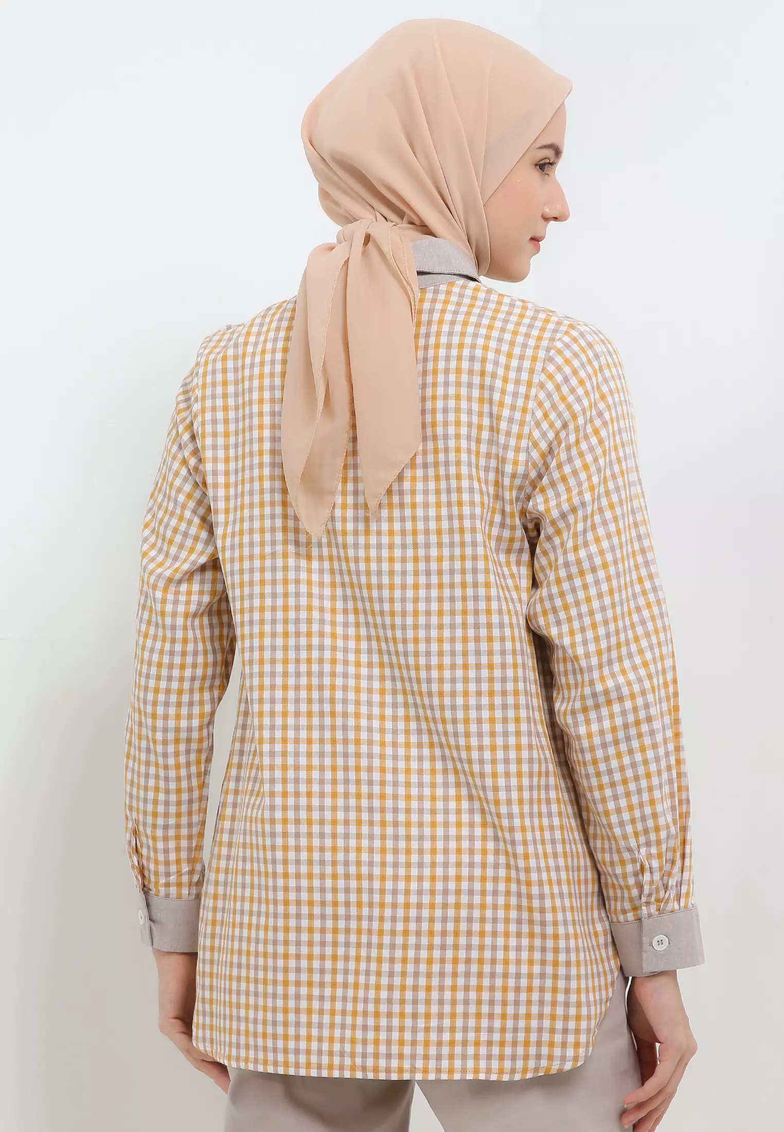 MFMW Hanisya Atasan Kemaja Kubus motif Kotak