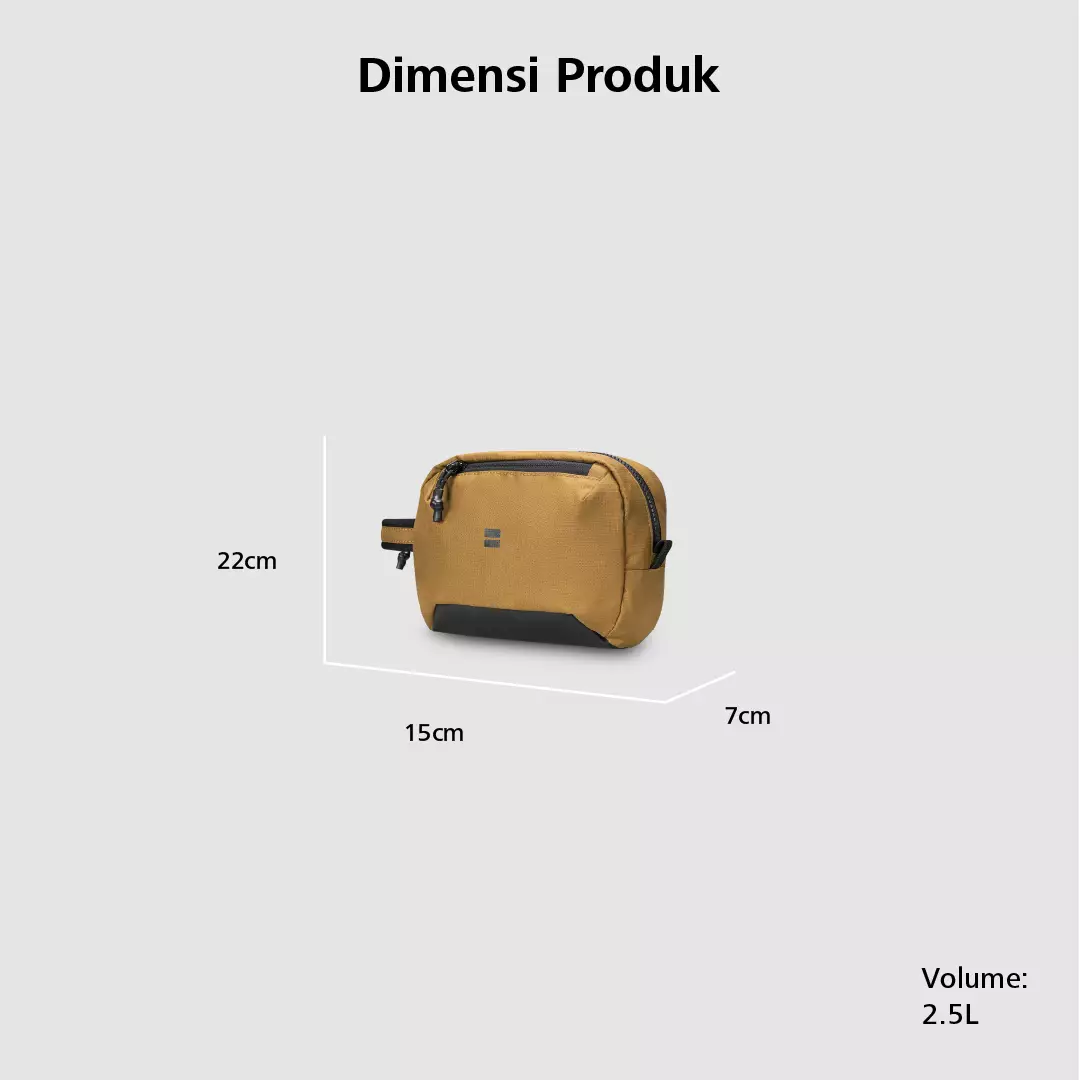 Prevision Dopp Kit Tas Organizer Travel Praktis Ringan Multifungsi - Khaki