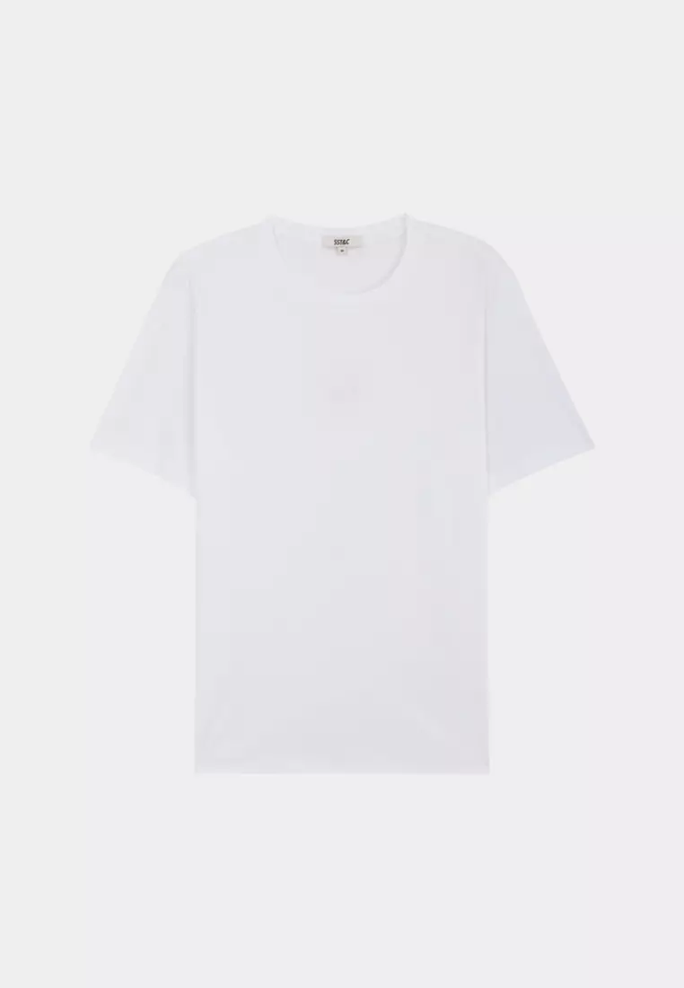 Light Grey Mercerized Cotton Crewneck T-Shirt