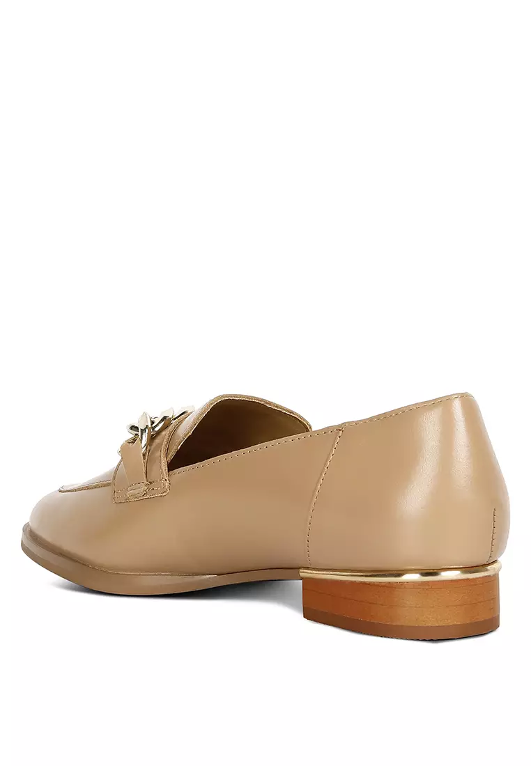 Nude Leather Slip-on