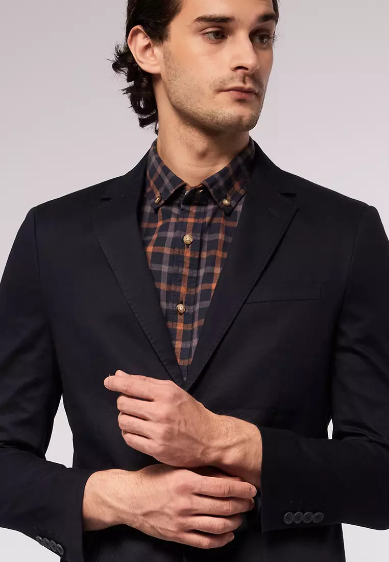 Slim Fit Long Sleeve Blazer