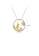 Glamorousky white 925 Sterling Silver Plated Gold Fashion Cute Rabbit Sun Blue Topaz Geometric Pendant with Cubic Zirconia and Necklace E790BAC1EAECE1GS_2