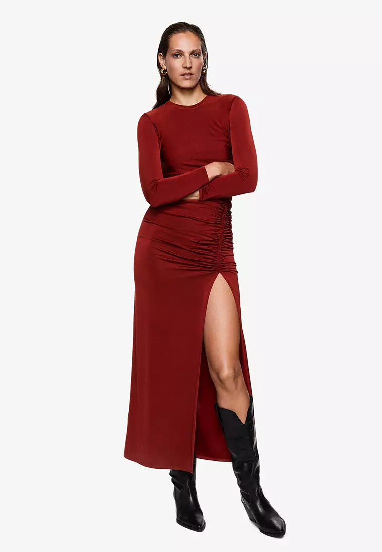 Buy Mango CutOut Ruched Dress 2023 Online ZALORA Philippines