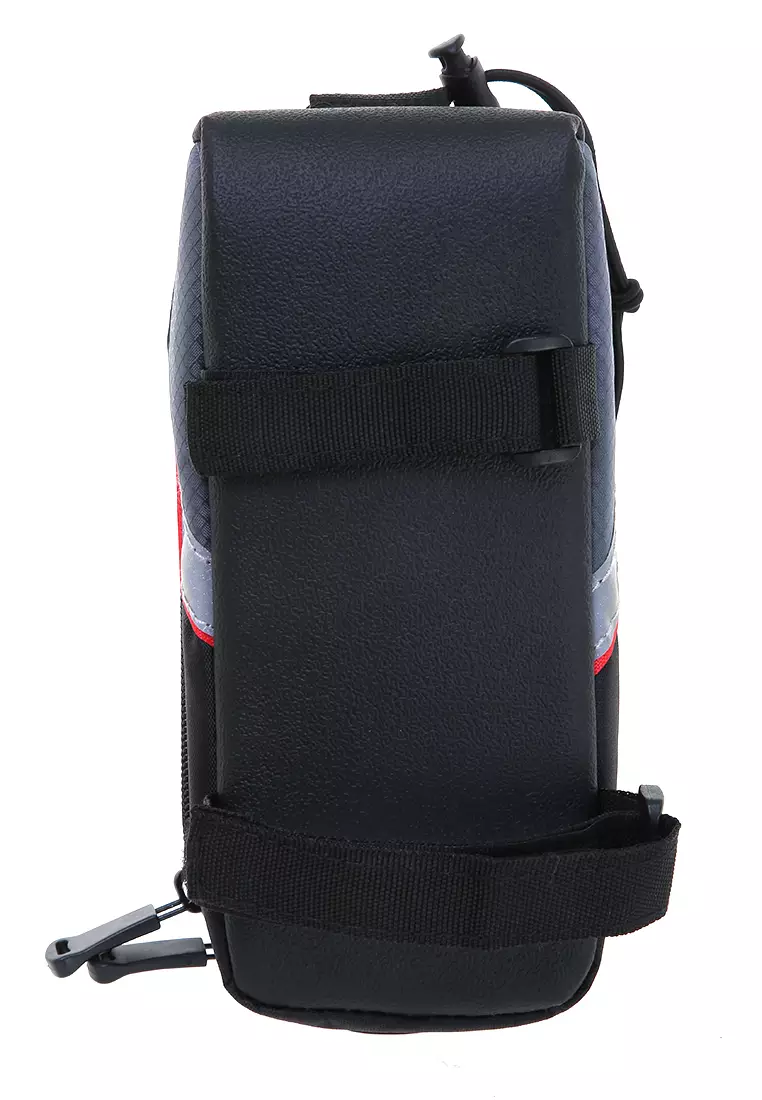 Qian Bicycle Bag Tas Barang Sepeda Smartphone Holder Touch Waterproof Big Capacity Material PVC ORIGINAL - Black