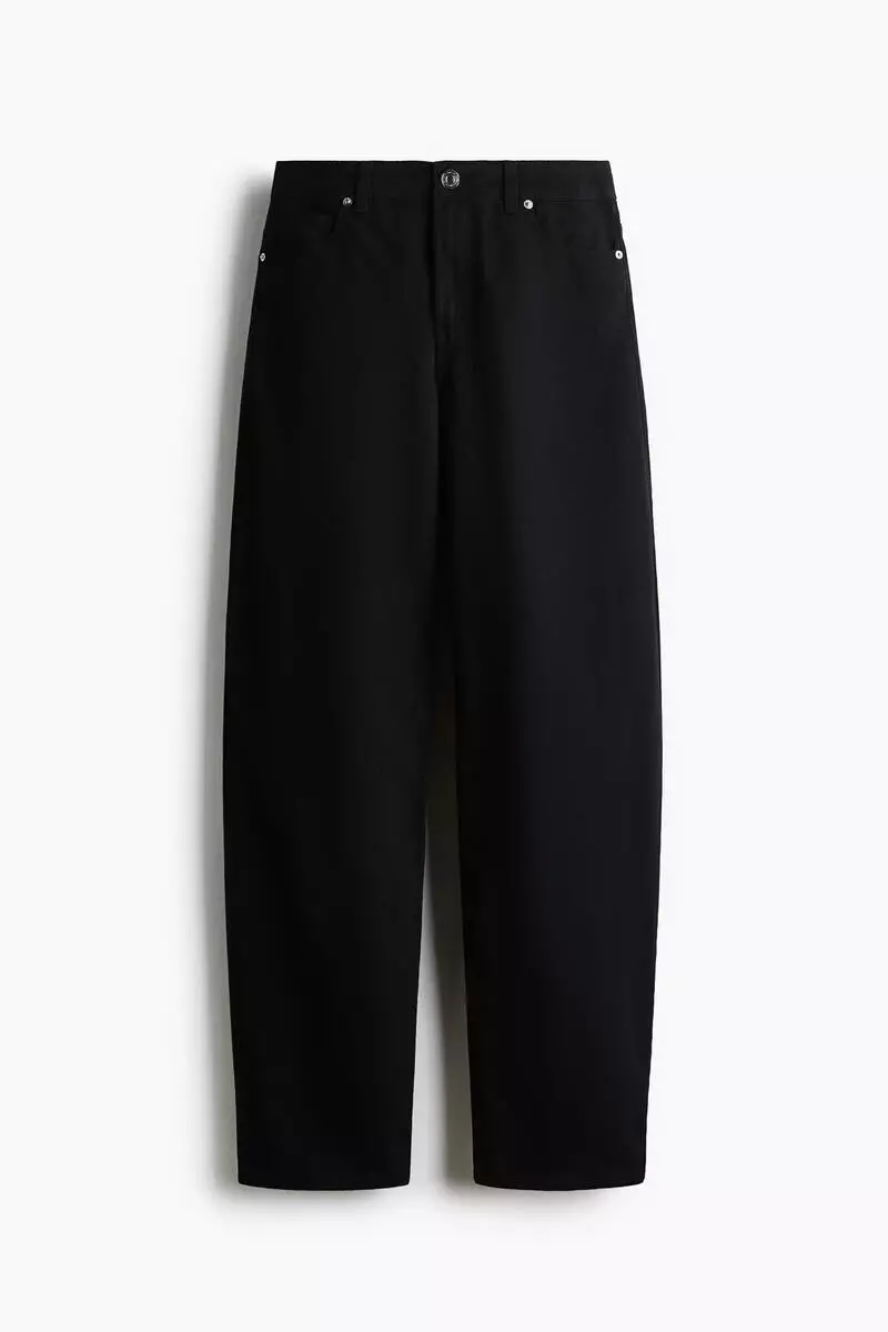 Twill barrel trousers