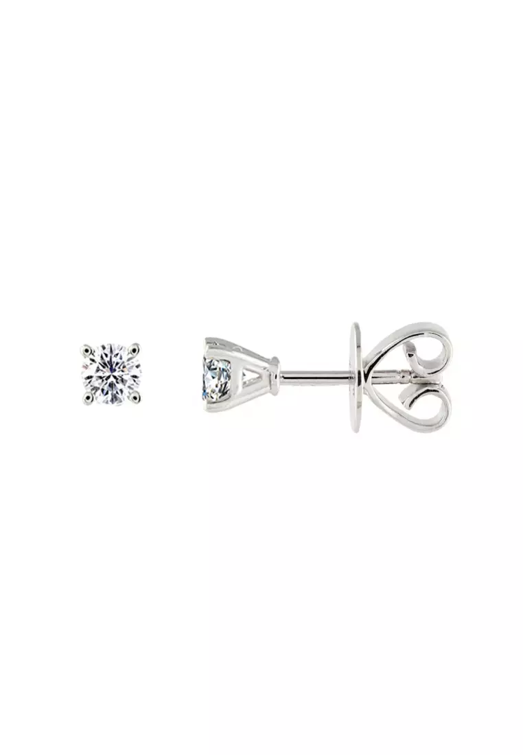 Round-Cut Diamond Stud Earrings in 18K White Gold I/SI (1.5 ct. tw.)