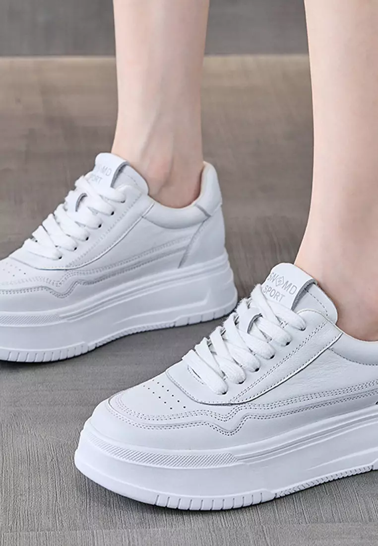 Thick sole white shoes cheap